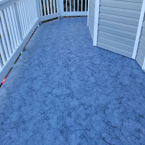 Deck Medic Penticton completed blue vinyl deck